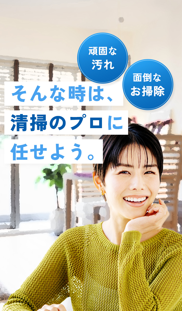 頑固な汚れ・面倒なお掃除 そんな時は、清掃のプロに任せよう